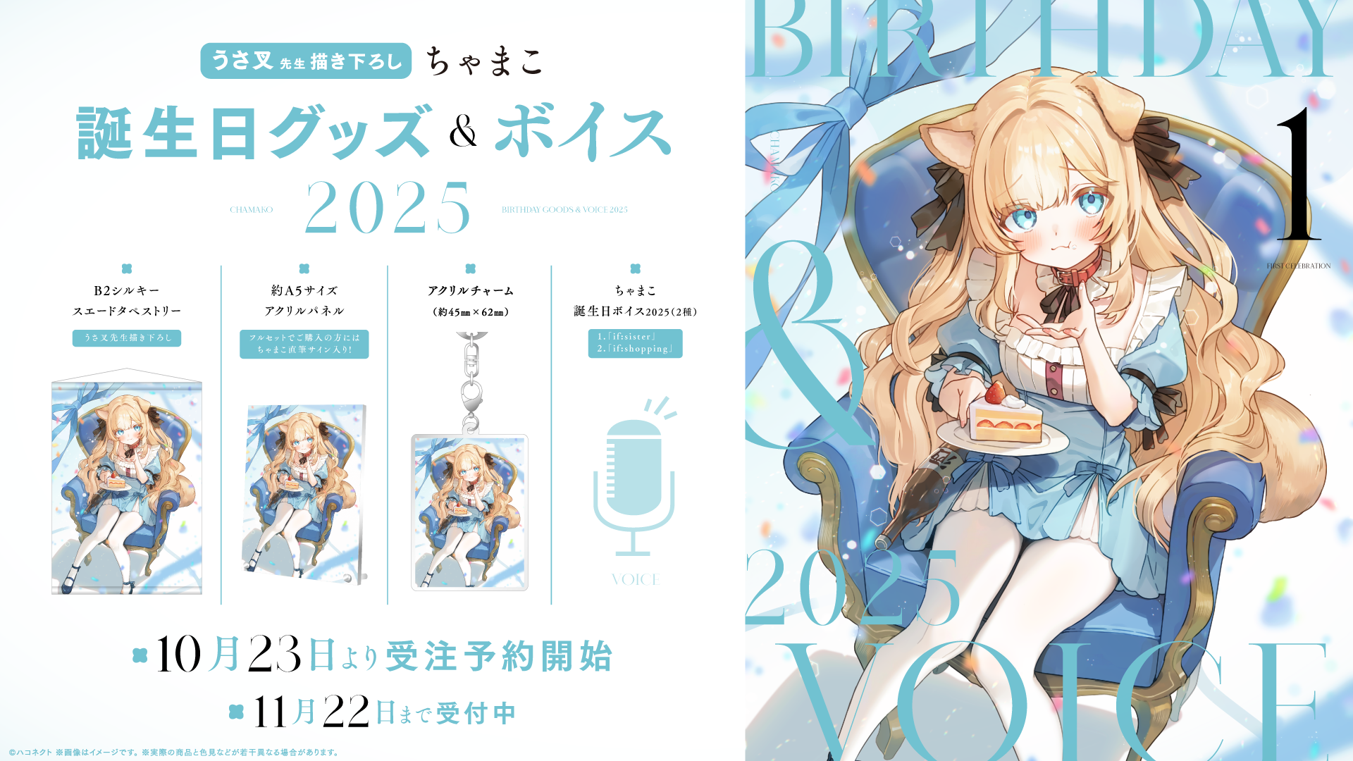 『ちゃまこ誕生日記念グッズ』発売開始！【11月22日(土)まで！】